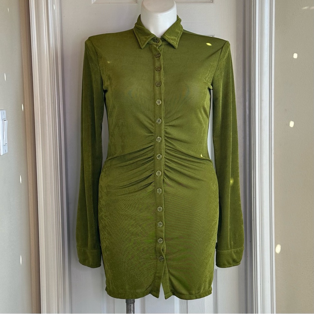 Green Shirt Dress